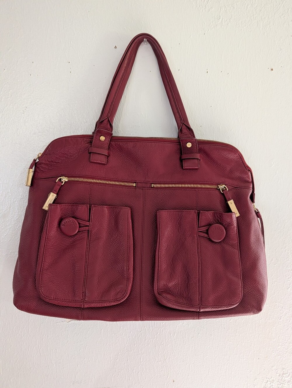 Bodhi Women's Red Leather Tote Bag